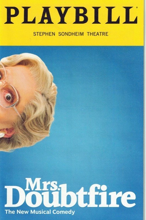 My Playbill for Mrs. Doubtfire