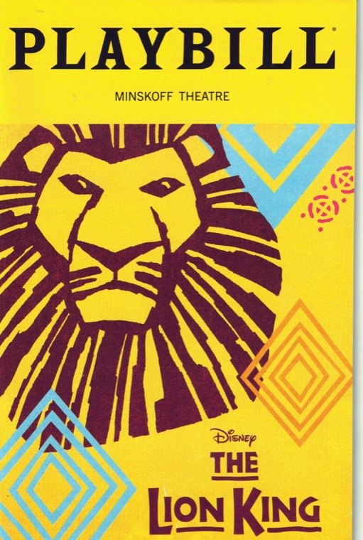 My Playbill for The Lion King